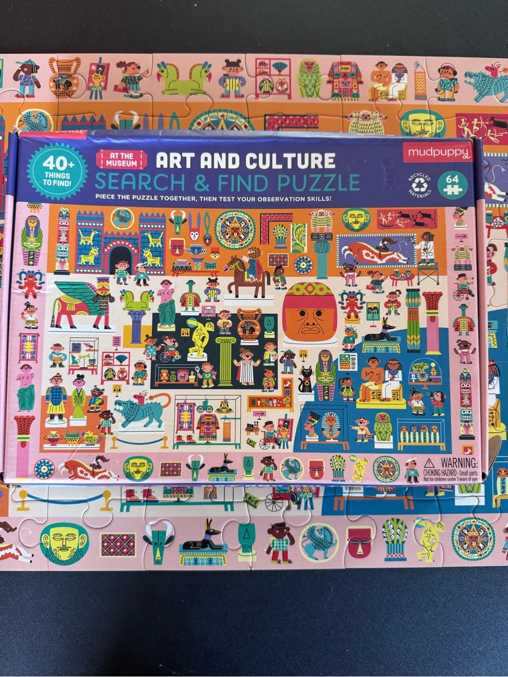 Mudpuppy Art and Culture Search & Find Puzzle - Colorful Illustration 64 pieces